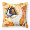 Fall Design with Dog Fabric Decorative Pillow