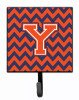 Letter Chevron Orange and Blue Leash or Key Holder - S000213B001695P065922V025