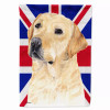Dog with English Union Jack British Flag Garden Size Flag - S000213B001695P039171V000