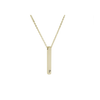 3D Vertical Bar Initial Necklace - Multiple Colors Available - PinkBox-25-4247
