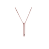 3D Vertical Bar Initial Necklace - Multiple Colors Available - PinkBox-25-4260
