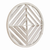 White Wood Modern Medallion Wall Art