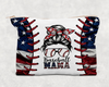 Baseball Mama   Printed Canvas Zipper Bag
