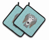 Dog Portrait on Pair of Pot Holders - S000213B001695P069298V037