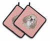Dog Portrait on Pair of Pot Holders - S000213B001695P069298V086
