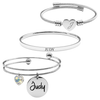 Womens 3 Piece Silver-tone Womens Personalized Bracelet Set - S001536B002521P000111V047