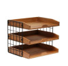 Elegant Designs Home Office Wood Desk Organizer Mail Letter Tray with 3 Shelves
