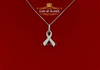10k White Gold Finish Men's Silver Pendant With Lab Created Diamond