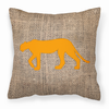 Animals Burlap Fabric Decorative Pillow - BB1004-BL-OR-PW1818