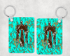 Turquoise Thunderbird Keychain