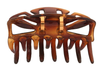 French Fashion Hair Claw With Gold Spring - 755-01