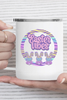 Easter Vibes Bunny Circle Stainless Steel Coffee Travel Cup
