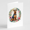 Welsh Terrier and Flowers Greeting Cards Pack of 8