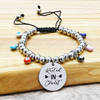 Adjustable Evil Eye Inspirational Beaded Bracelets - 23.TIE.EE.22MM-SVG-ROOTEDINCHRIST