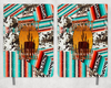 Serape faux cowhide Desert Darlin Printed 8 Inch  A-5 Journal
