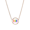 LGBTQ Pride Reversible Inspirational Charm Necklace - PinkBox3-9282