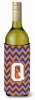 Monogram Letter Chevron Wine Bottle Hugger - CJ1060-QLITERK