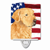 USA American Flag with Dog Ceramic Night Light - SS4055CNL
