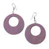 Round Wooden Hoop Earring - S002221B002585P000267V004