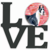 Dog Love & Hearts Metal Wall Artwork - S000213B001695P012467V000