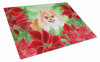 Poinsettas Dog Print Glass Cutting Board Large - S000213B001695P111826V035