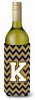 Monogram Letter Chevron Wine Bottle Hugger - CJ1057-KLITERK