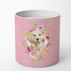 Dog 10 oz Flowers Decorative Soy Candle - CK4235CDL