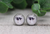 Cow  Glass Stud Earrings