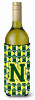 Monogram Letter Football Wine Bottle Hugger - CJ1075-NLITERK