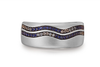 Life's a Beach Sterling Silver Blue Sapphire & Topaz Stone Band Ring - LMJARR00012-1