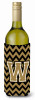 Monogram Letter Chevron Wine Bottle Hugger - CJ1050-WLITERK