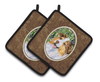 Australian Shepherd Pair of Pot Holders - SS8819PTHD
