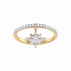 North Star Diamond Charm Ring in 14K Yellow Gold Vermeil on Sterling Silver - S000111B001158P000075V014