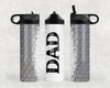 Dad Diamond Plate Steel Water Bottle