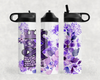 Purple Ribbon Hope Steel Water Bottle