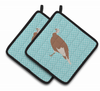 Bird on Pair of Pot Holders - BB8158PTHD
