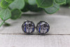 Line Flag Mama  Glass Stud Earrings