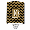Letter Chevron Ceramic Night Light - CJ1050-BCNL