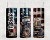 American Farmer|Skinny Tumbler|Optional Bluetooth Speaker| Speaker Color Varies