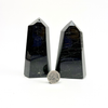 Black Tourmaline w/ Hematite Waves | Polished Point | Brazil