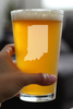 Indiana Outline Pint Glass for Beer - Indianan Gifts