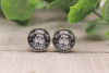 SW Coffee  Glass Stud Earrings