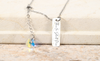 Vertical Bar Inspirational Necklace Made With Austrian Crystals By Pink Box - Silver - SWASUBVERTTHISTOOSLV