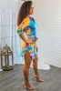 Color Me Tie Dye Button Down Shirt Dress - TDYEMN2