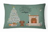 Christmas Dog Art Fabric Decorative Pillow - CK7693PW1216