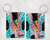 Tie Dye Feathers |Keychain