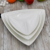 [ Set of 3 ] DIVIDED TRIANGULAR DISH 9.5" | 24 CM