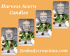 Acorn soy wax candle - ACan24