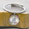 Pink Box Floral Inspirational Cabochon Cable Bracelets - PinkBox3-1711