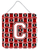 Monogram Letter Football Wall or Door Hanging Prints - CJ1082-CDS66